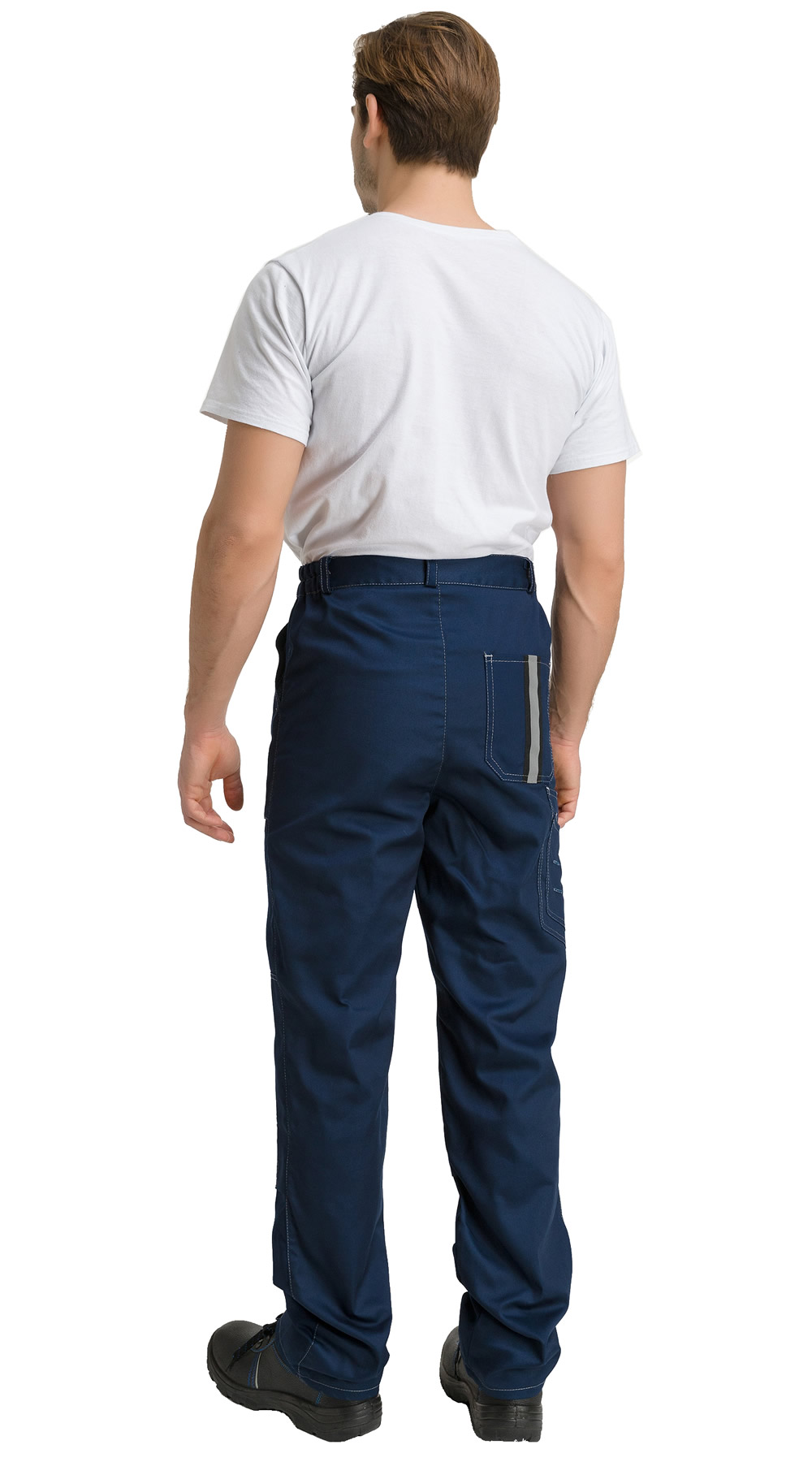 Костюм "Оптима" с брюками (т.синий/серый)