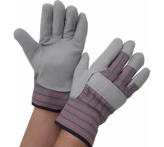 Перчатки спилковые комбинированные 