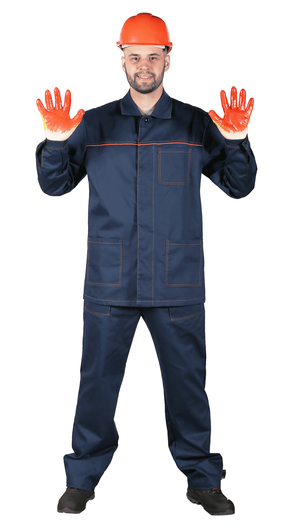 Костюм рабочий мужской летний RONTA KS291 с брюками темно-синий