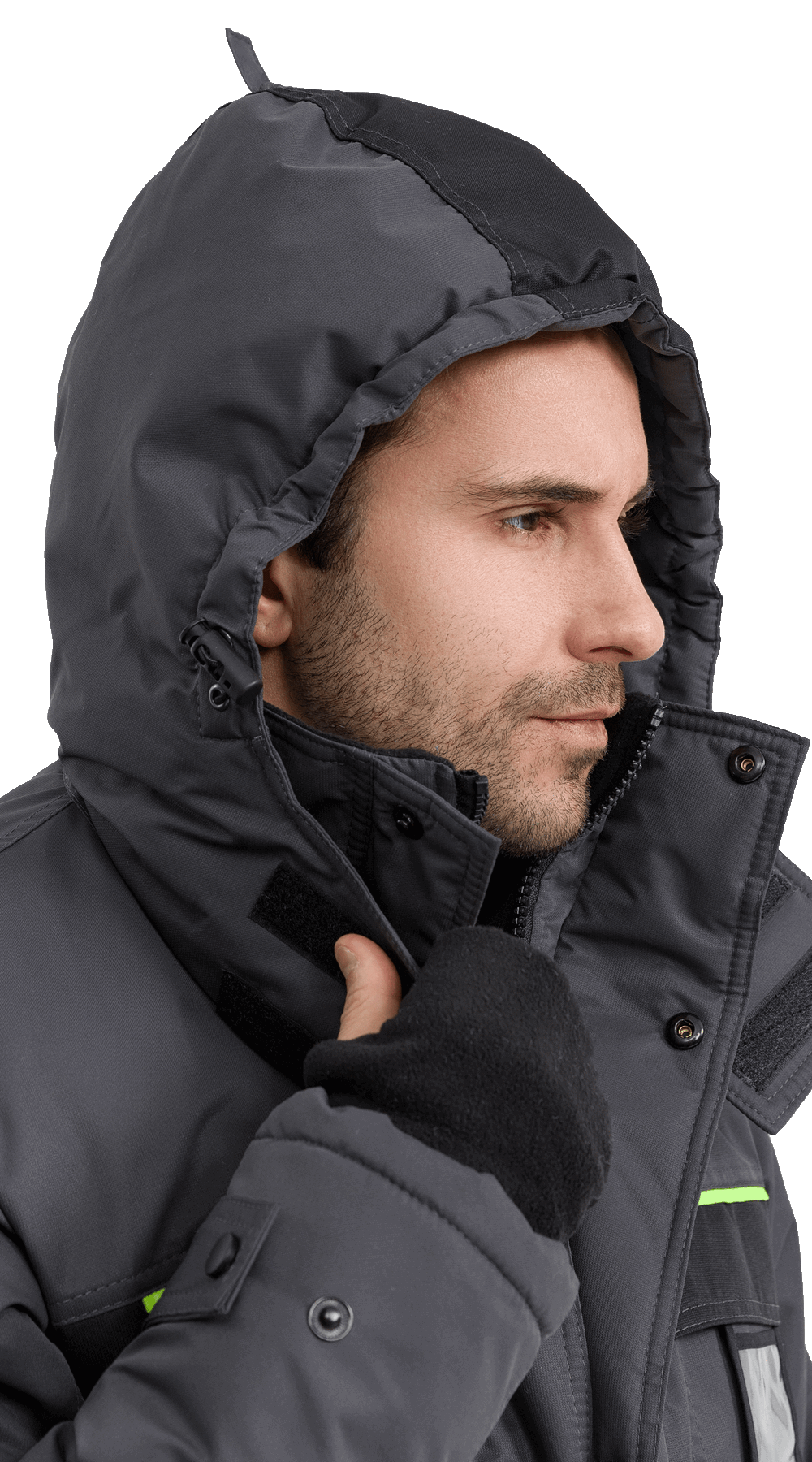 Куртка рабочая мужская зимняя утепленная RONTA KR930 MEMBRANE темно-серая, черная, лаймовая Куртка рабочая мужская зимняя утепленная RONTA KR930 MEMBRANE темно-серая, черная, лаймовая