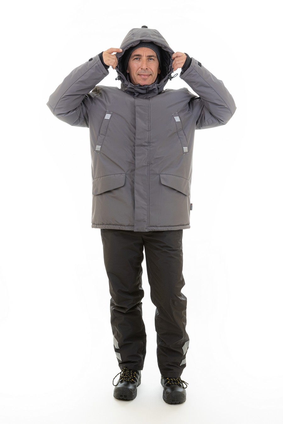 Зимняя куртка-парка BRODEKS KW204, серый
