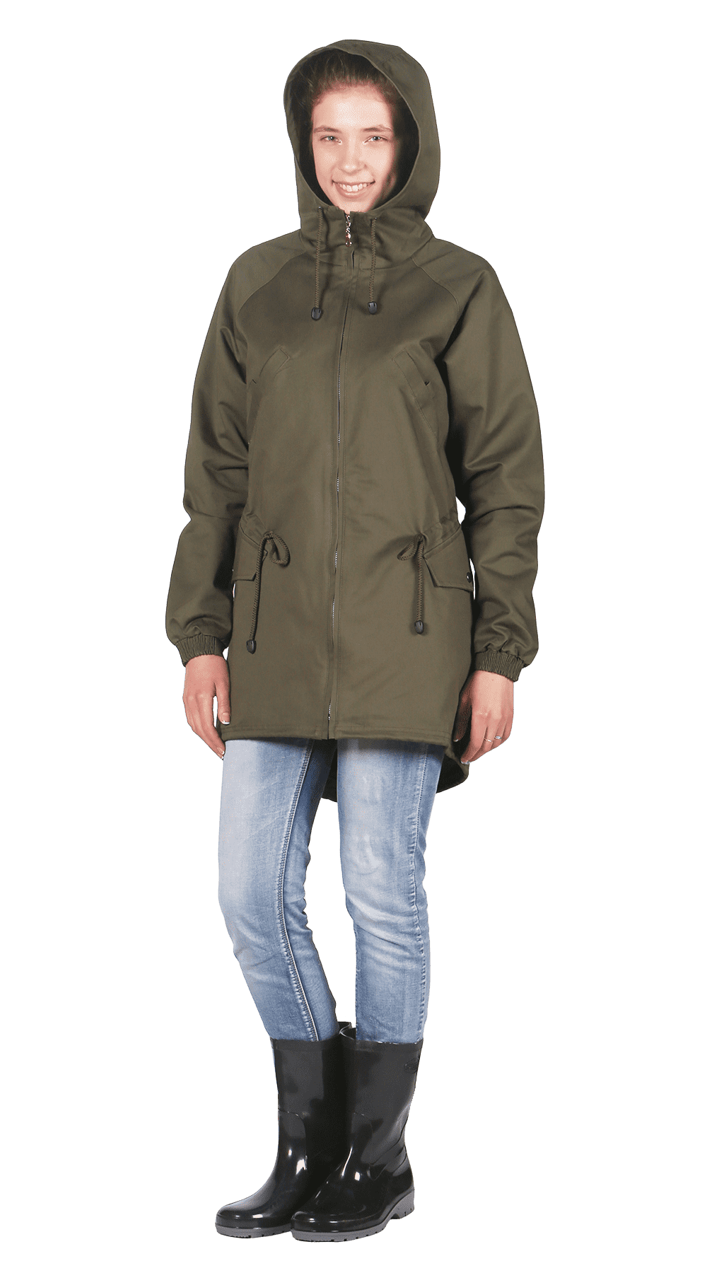 Куртка женская Парка (хаки, 100% хб) 