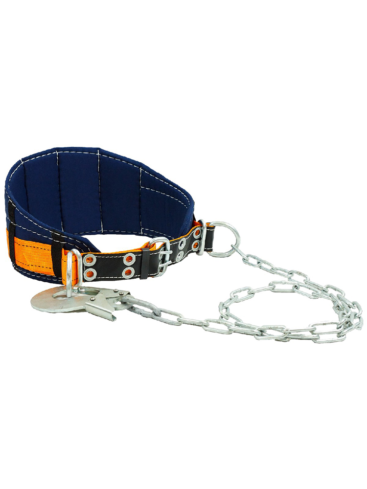 Пояс предохранительный строительный с уширенным кушаком, строп цепь, р-р M