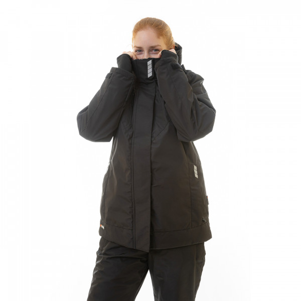 Зимняя женская куртка BRODEKS KW208, черный/красный 