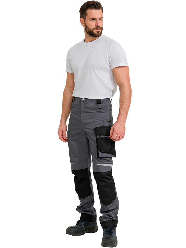 Брюки рабочие мужские летние RONTA BR209 темно-серые, черные
