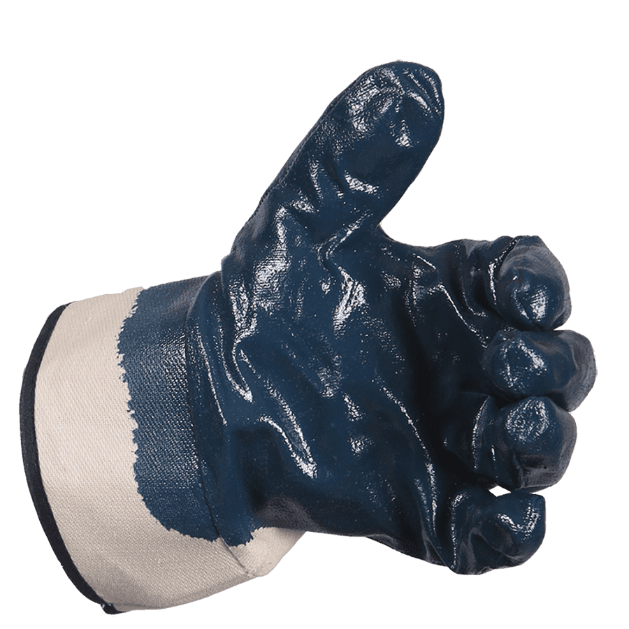 Перчатки нитриловые полуобливные манжет-крага