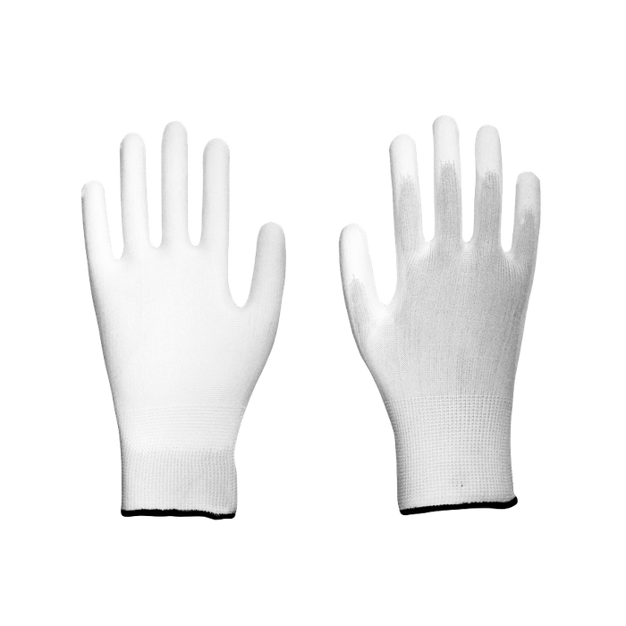 Нейлоновые перчатки белые с П/У покрытием