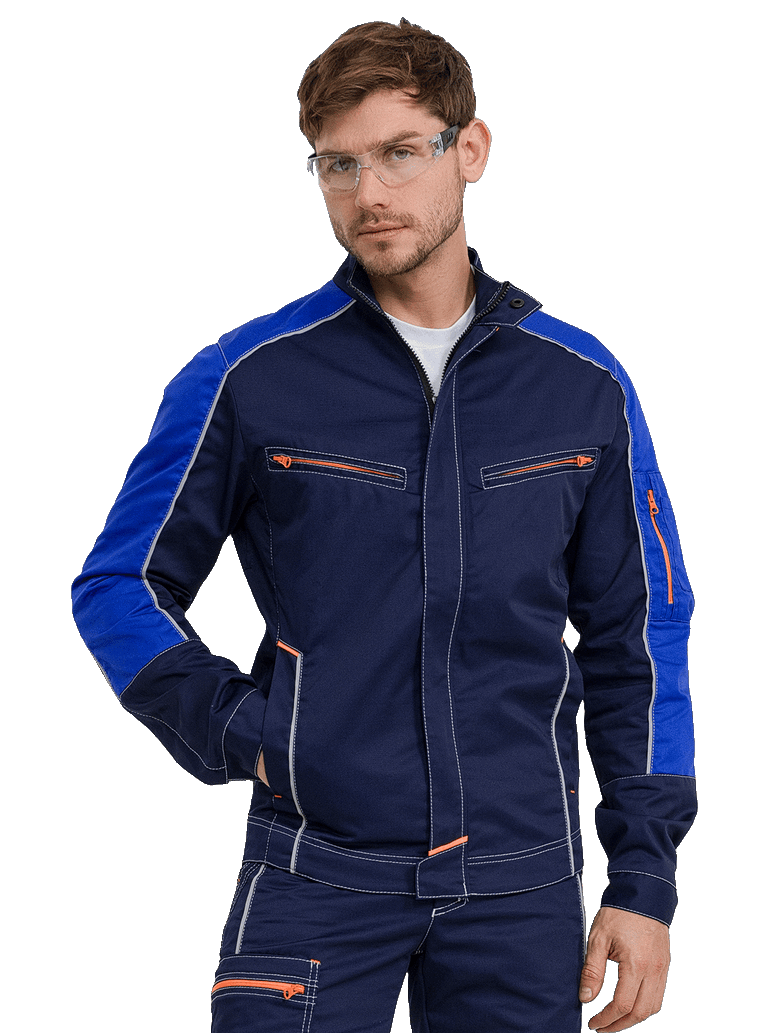 Куртка рабочая мужская летняя RONTA KR208 темно-синий лазурный