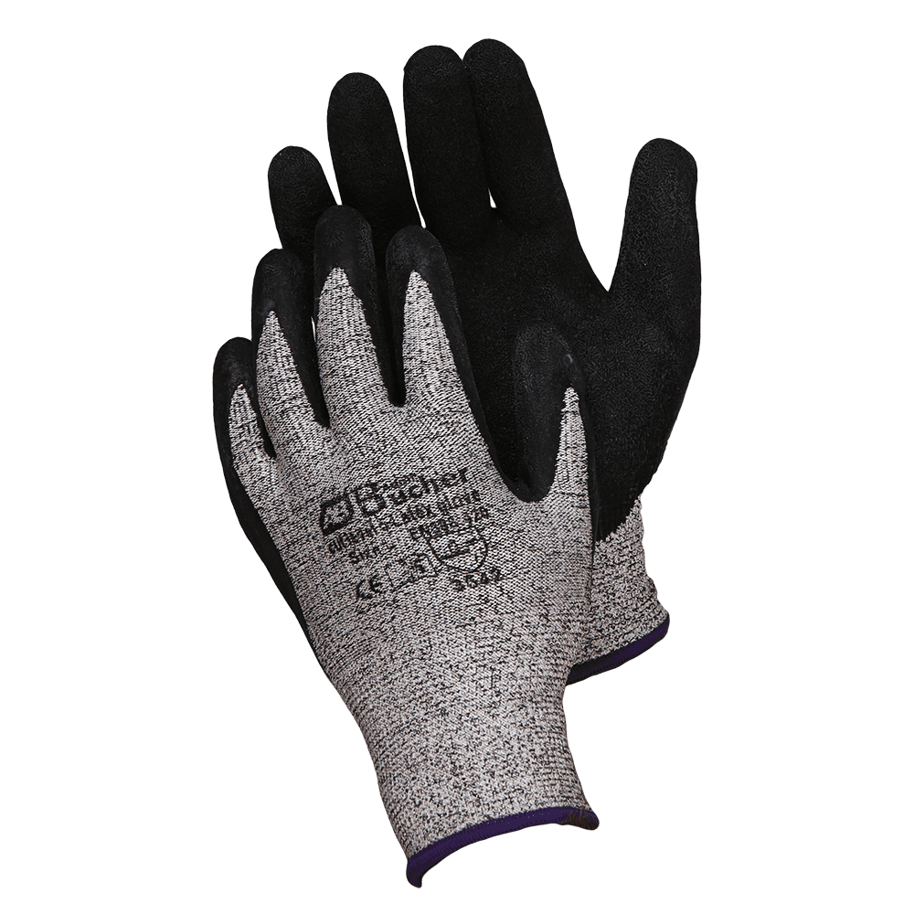 Противопорезные перчатки с рифленым латексным покрытием
