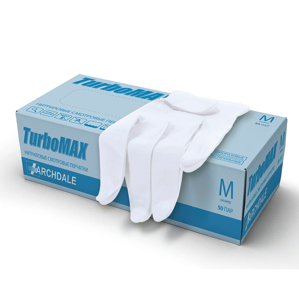 Перчатки "TurboMAX" (50 пар в блоке) Перчатки "TurboMAX" (50 пар в блоке)