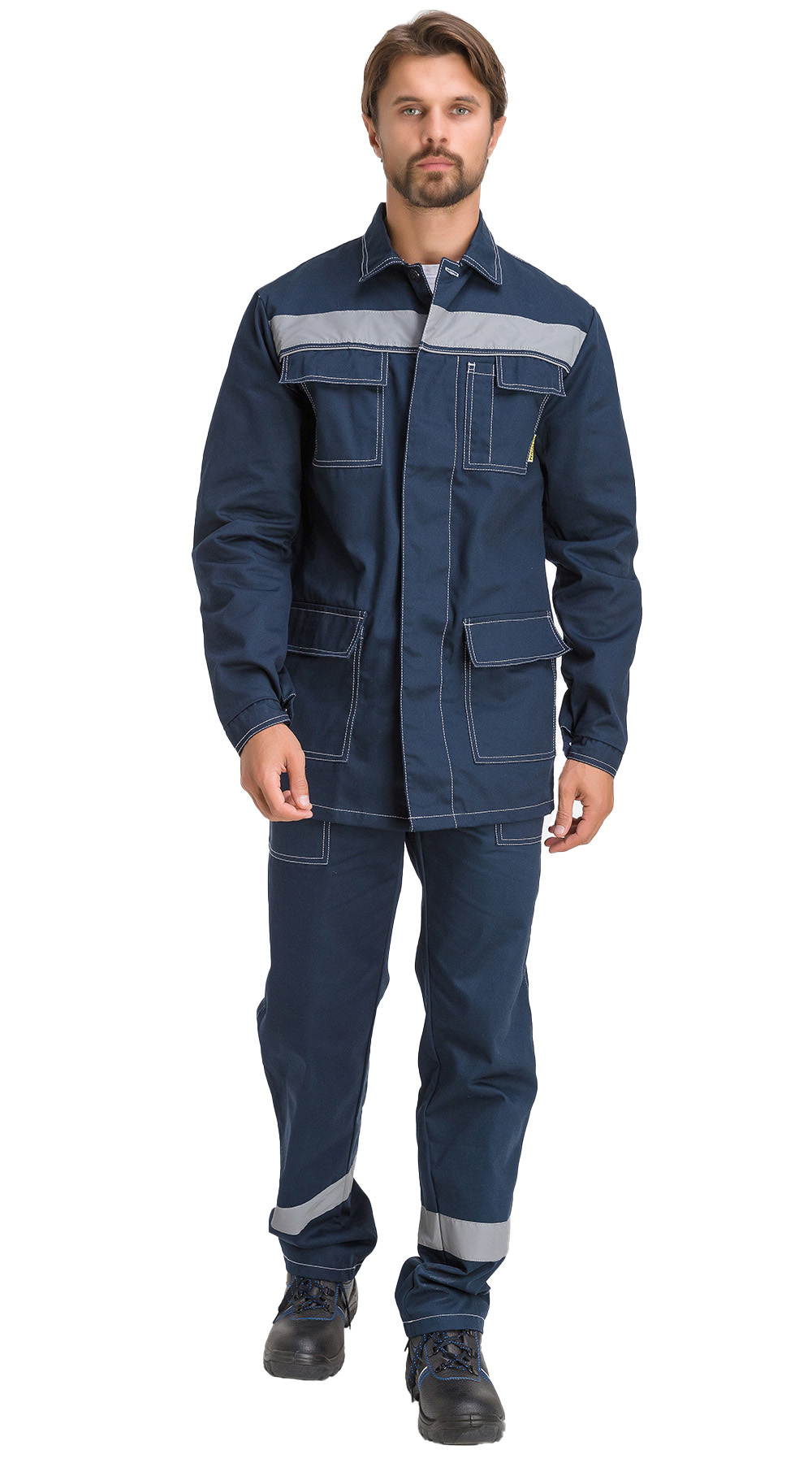 Костюм рабочий мужской летний RONTA KS821 с брюками т. синий