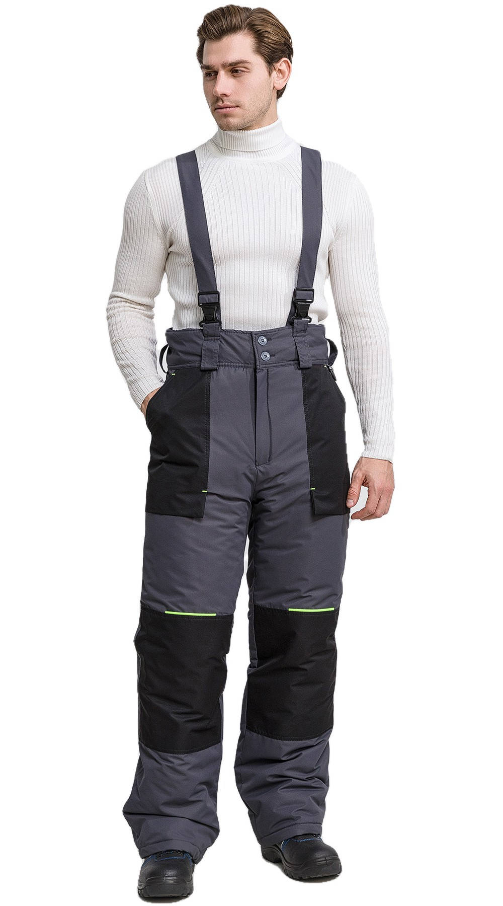 Костюм рабочий мужской утепленный зимний RONTA KS930 MEMBRANE (темно-серый/черный/лаймовый) Костюм рабочий мужской утепленный зимний RONTA KS930 MEMBRANE (темно-серый/черный/лаймовый)