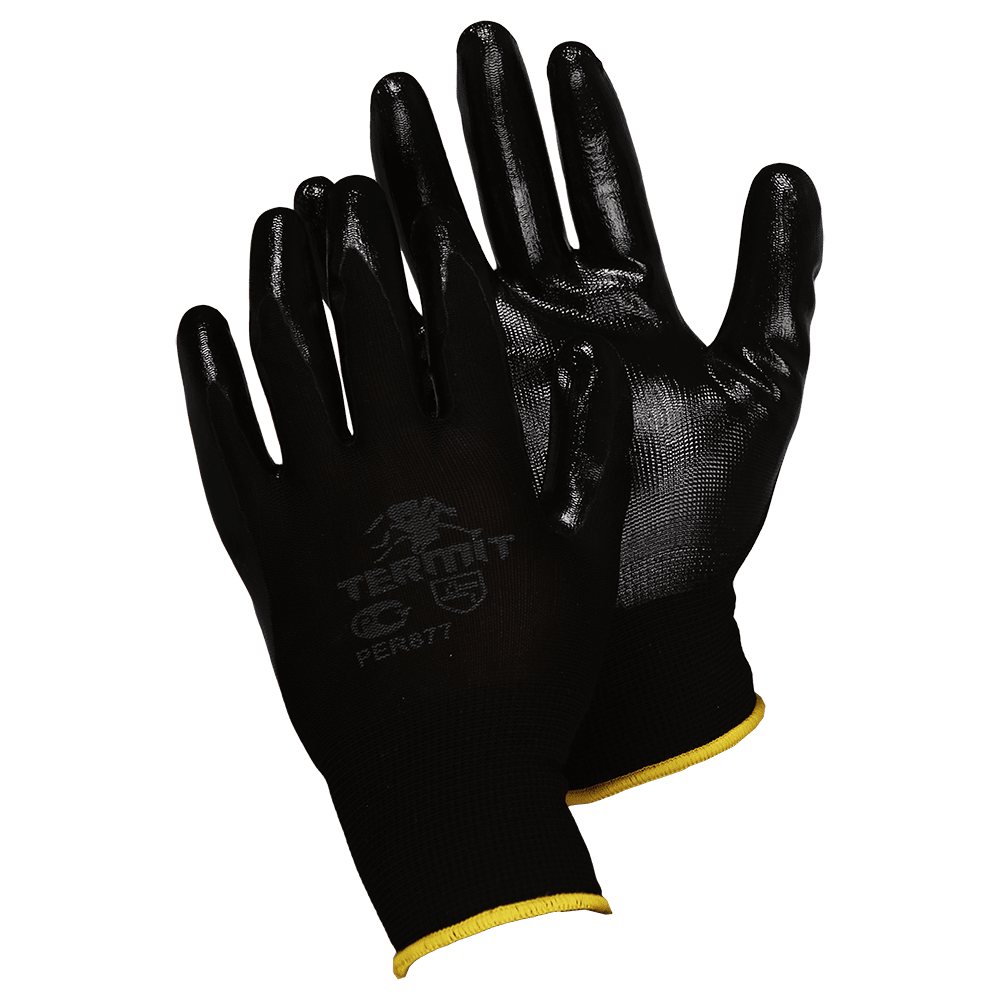Нейлоновые перчатки с нитриловым покрытием 