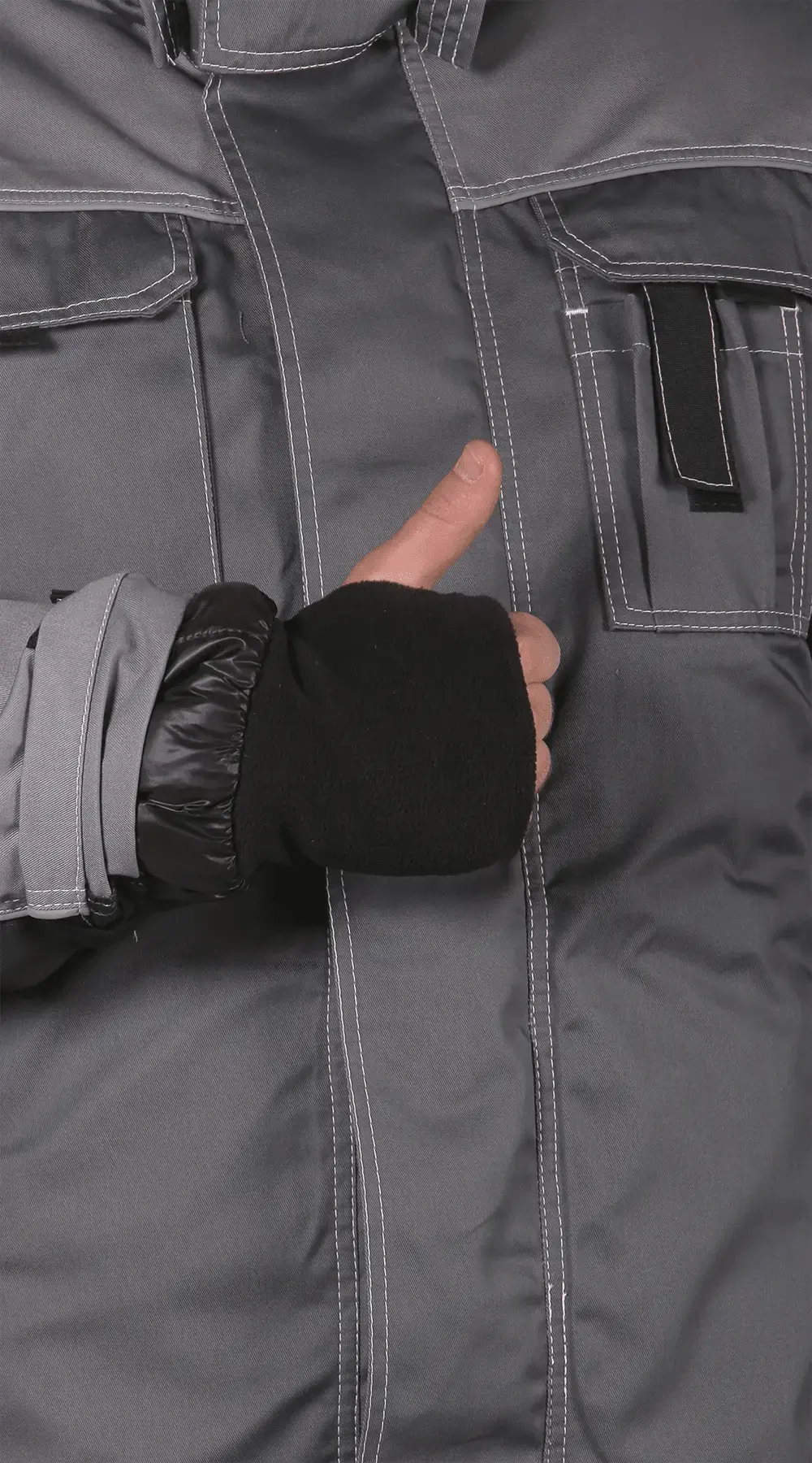 Костюм рабочий мужской утепленный зимний RONTA KS581 темно-серый, светло-серый, черный