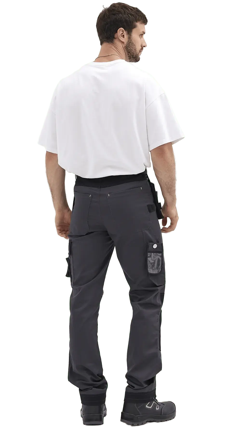 Брюки рабочие мужские летние RONTA BR814 темно-серые, черные, лаймовые