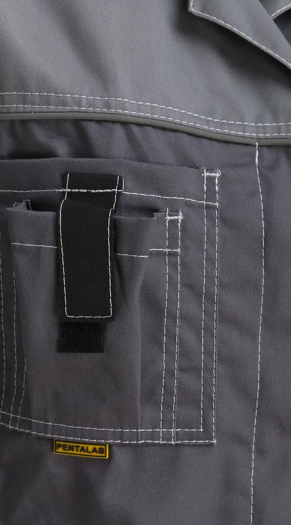 Костюм рабочий женский летний RONTA KS215 с полукомбинезоном темно-серый, светло-серый, черный