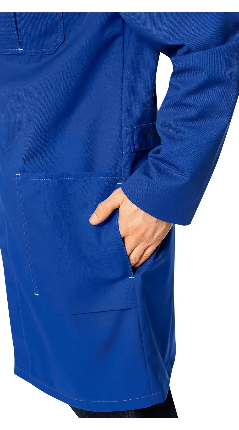 Халат мужской летний "Уран" (васильковый/черный)