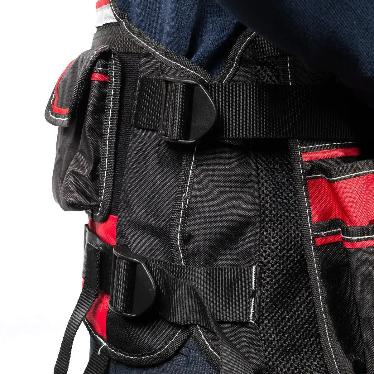 Жилет электромонтажника рабочий мужской летний RONTA JT901 черный, красный