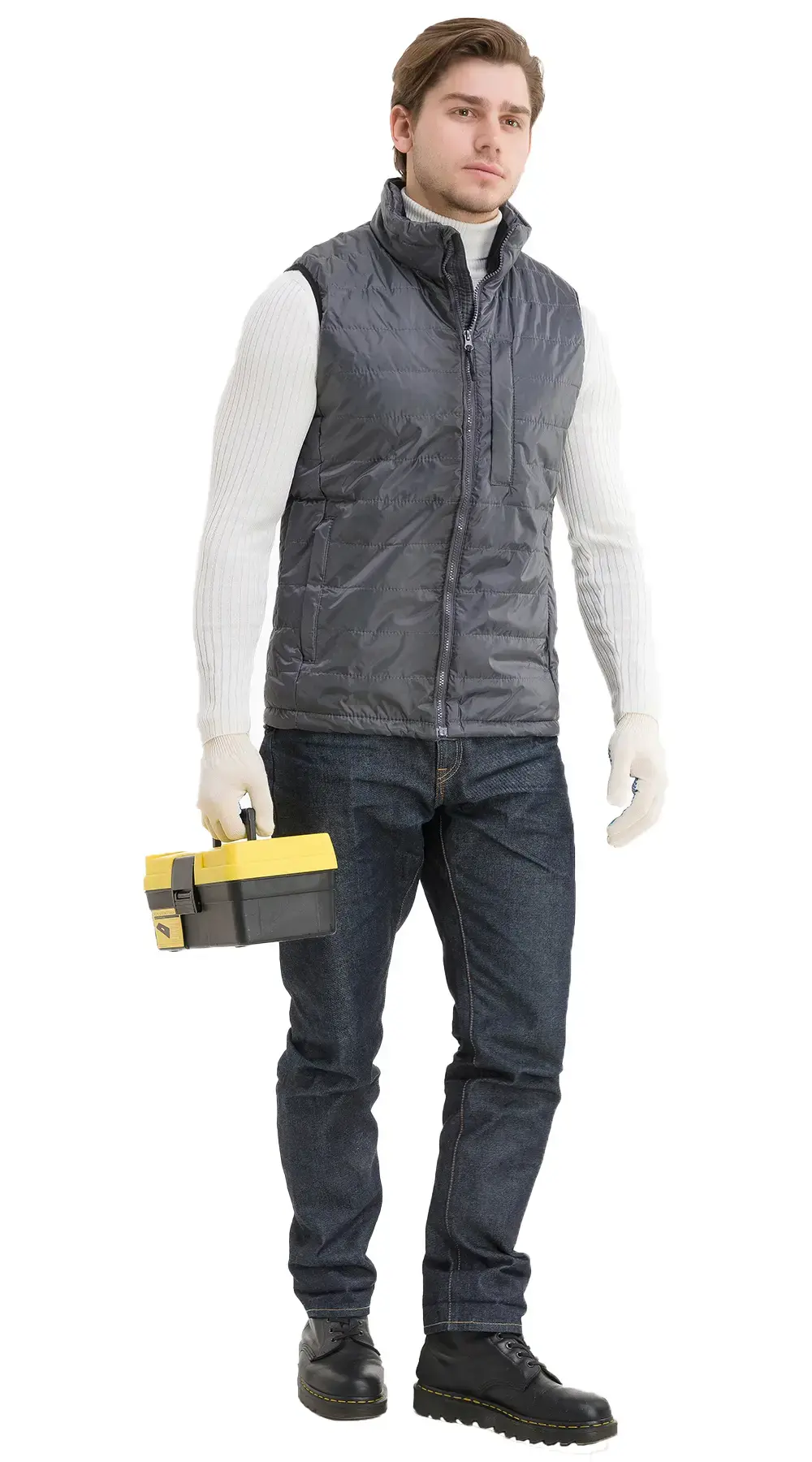 Жилет рабочий мужской утепленный зимний RONTA JT1001 серый