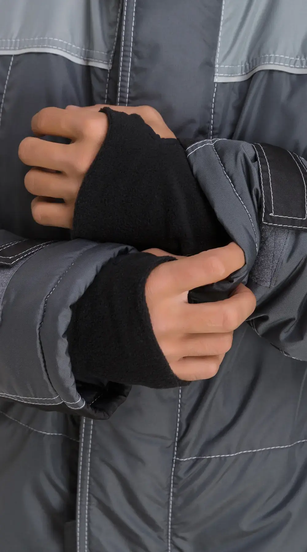 Куртка рабочая мужская зимняя утепленная RONTA KR930 темно-серая, черная, светло-серая