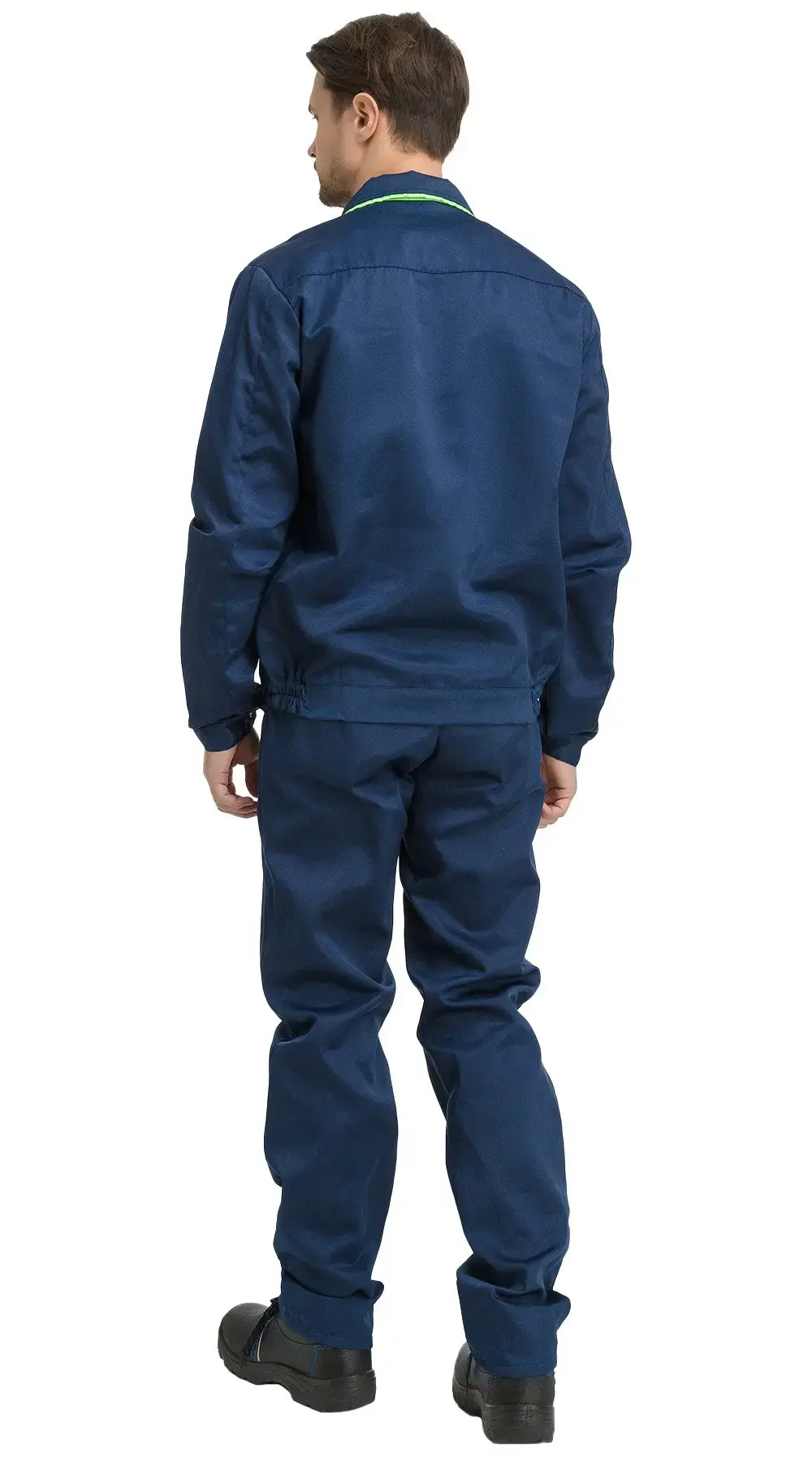 Костюм рабочий мужской летний RONTA KS621 с брюками темно-синий, лаймовый