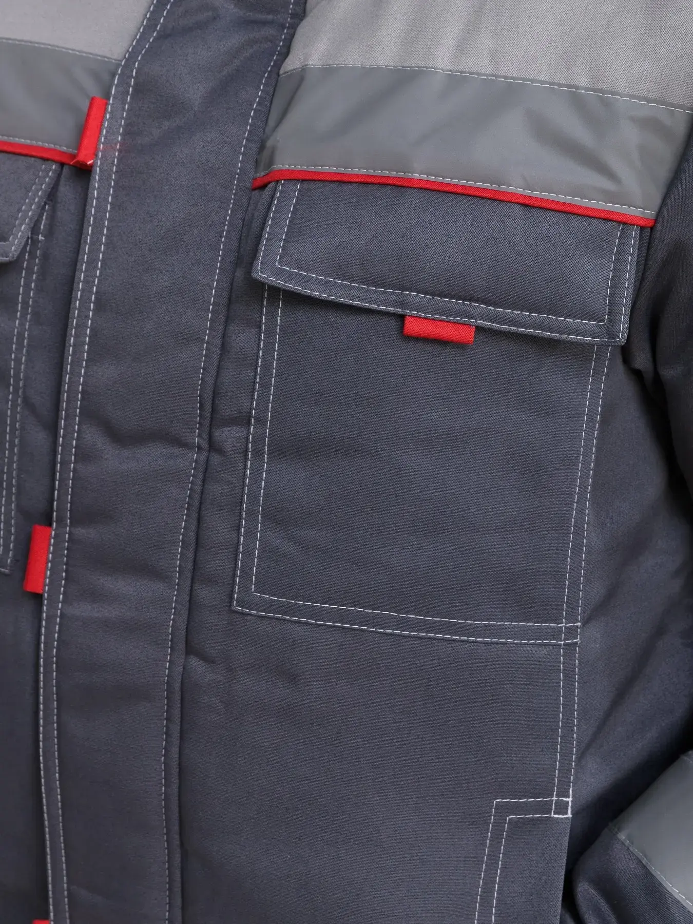 Костюм рабочий мужской утепленный зимний RONTA KSFAVORIT темно-серый, светло-серый