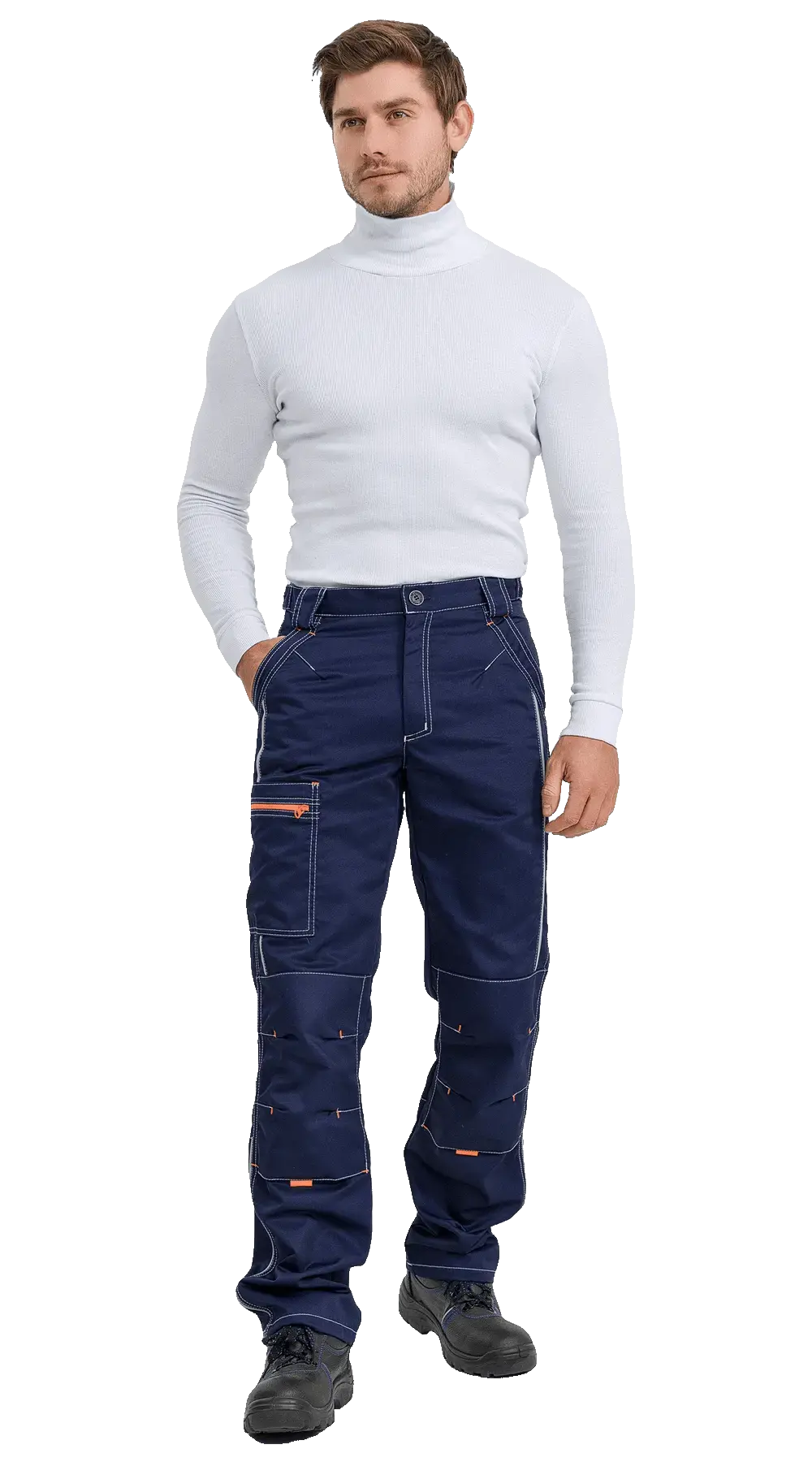 Брюки рабочие мужские летние RONTA BR208 темно-синие