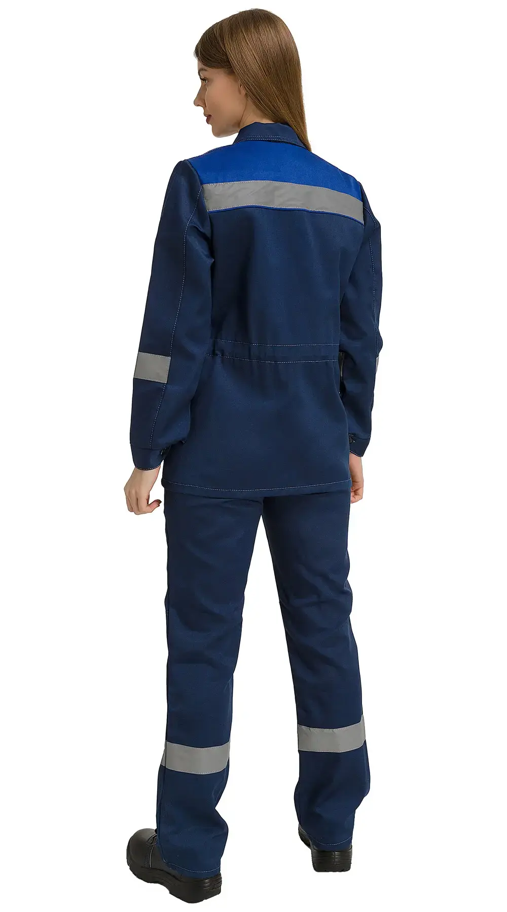 Костюм рабочий женский летний RONTA KS815 с брюками темно-синий, васильковый