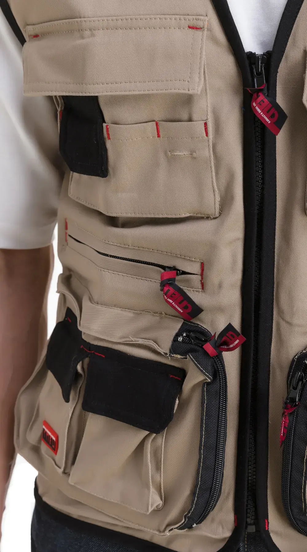 Жилет мужской летний "СПЕЦ-Авангард" бежевый, черный