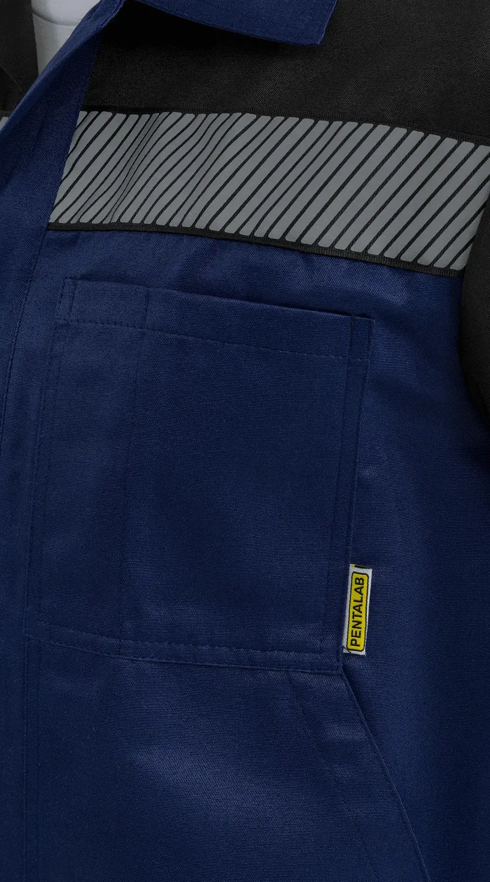 Костюм рабочий мужской летний RONTA KS812 с полукомбинезоном темно-синий, черный