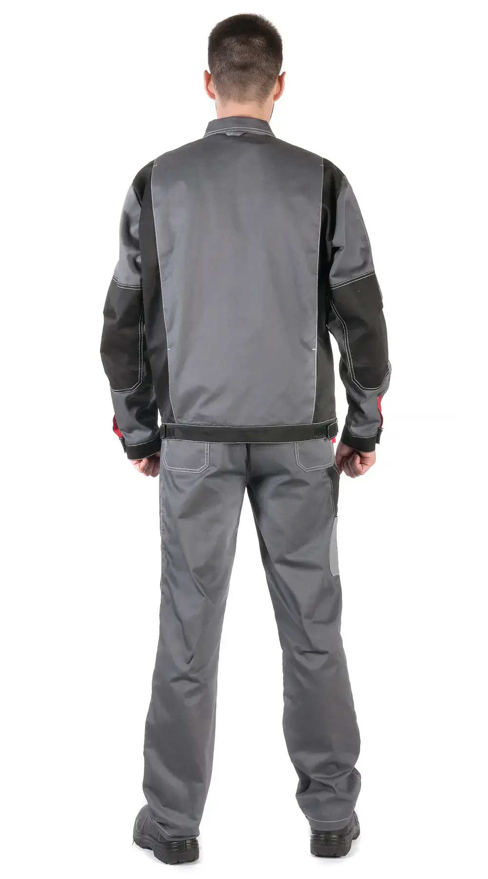Костюм рабочий мужской летний RONTA KS212 серый, черный, красный Костюм рабочий мужской летний RONTA KS212 серый, черный, красный