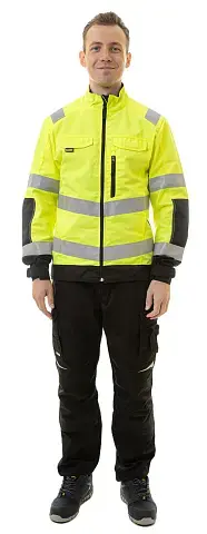 Сигнальная куртка BRODEKS KS218, желтый/черный Сигнальная куртка BRODEKS KS218, желтый/черный