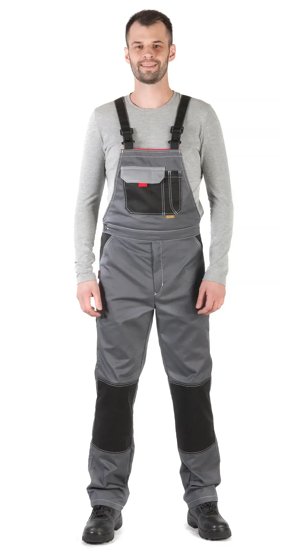 Костюм рабочий мужской летний RONTA KS212 серый, черный, красный Костюм рабочий мужской летний RONTA KS212 серый, черный, красный