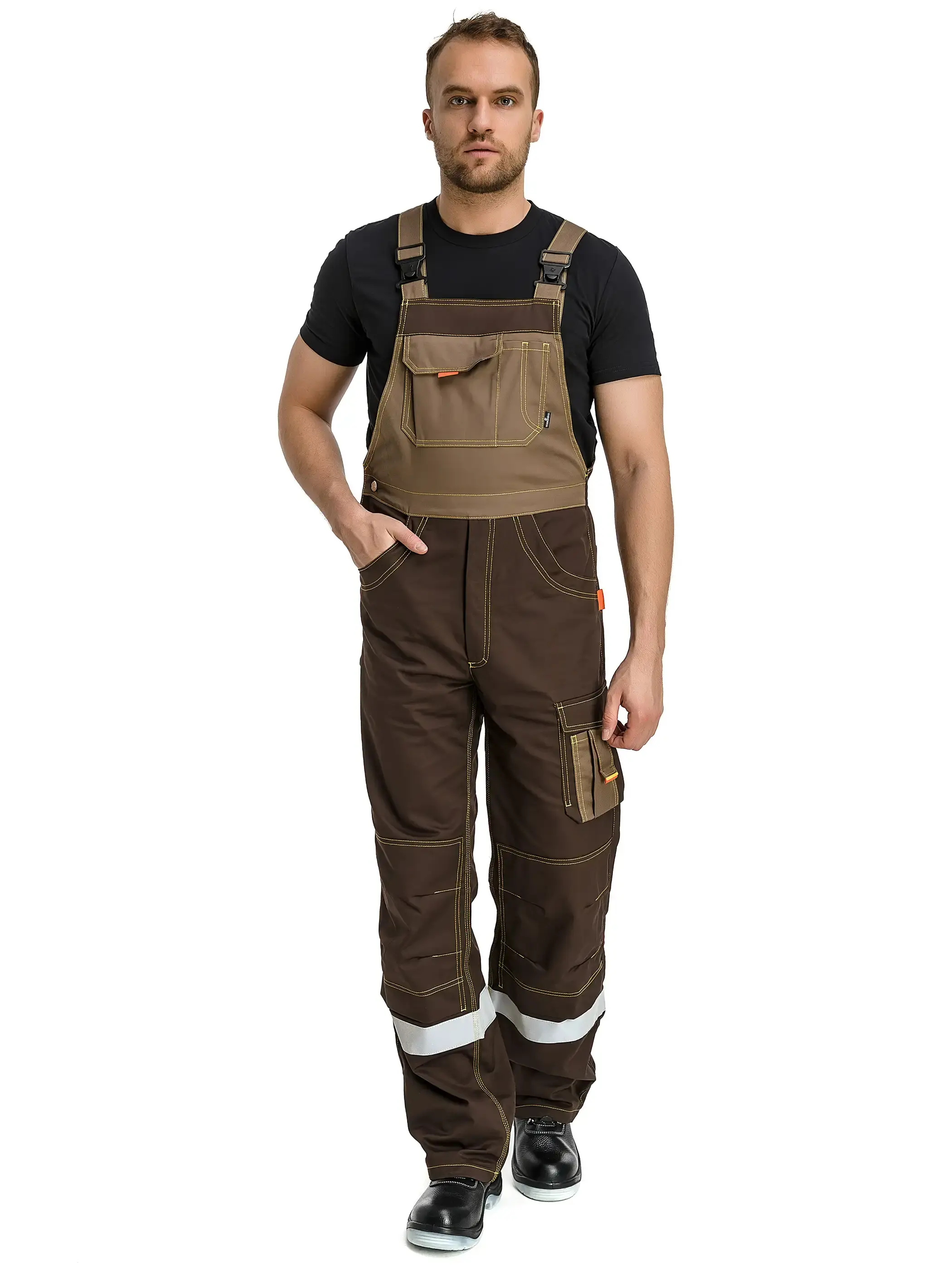 Полукомбинезон мужской летний Техноавиа "Бавария" коричневый, светло-коричневый