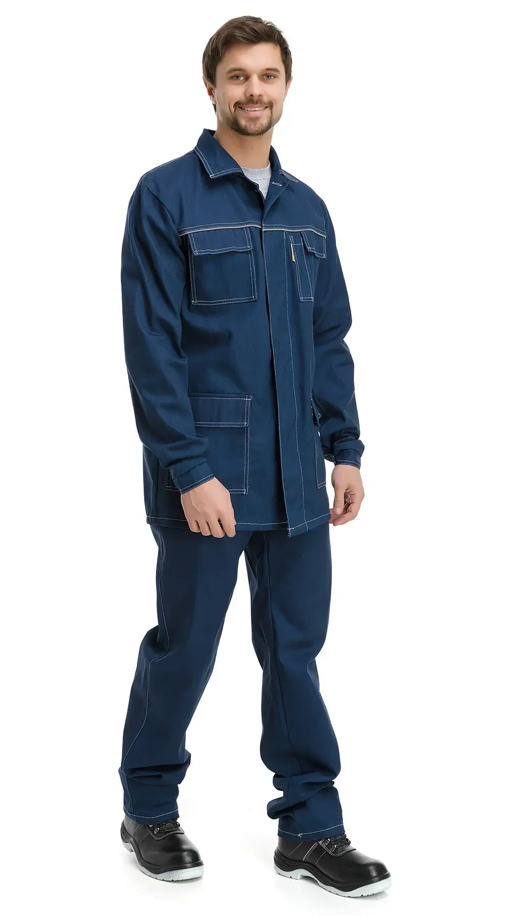 Костюм рабочий мужской летний RONTA KS332 с брюками темно-синий