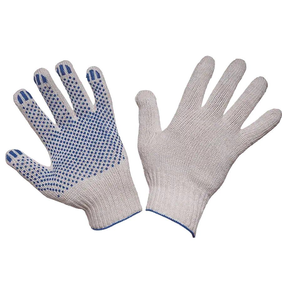 Перчатки трикотажные 5-ти нитка с ПВХ (точка)