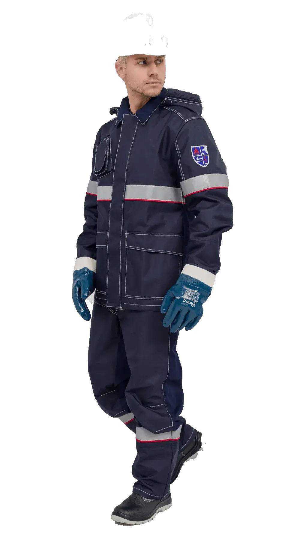 Костюм нефтяника мужской летний RONTA KS416 с полукомбинезоном темно-синий