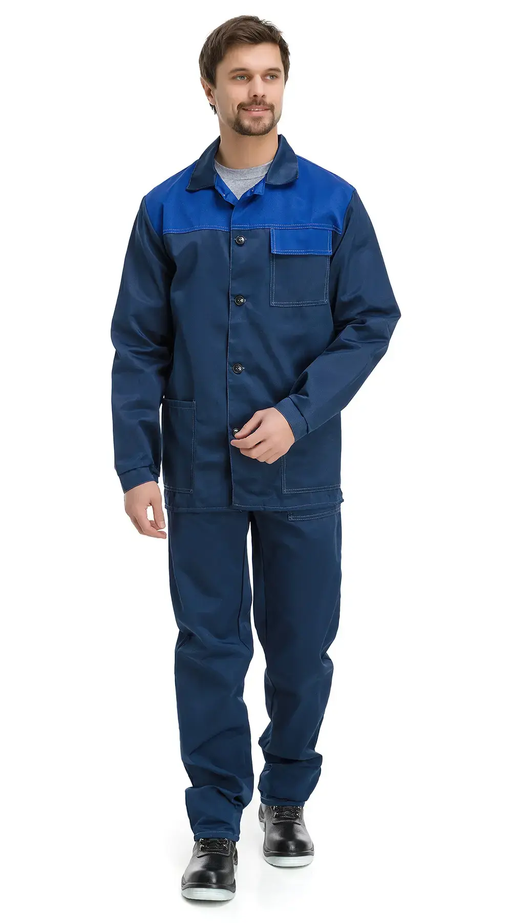 Костюм рабочий мужской летний RONTA KS316 темно-синий, васильковый