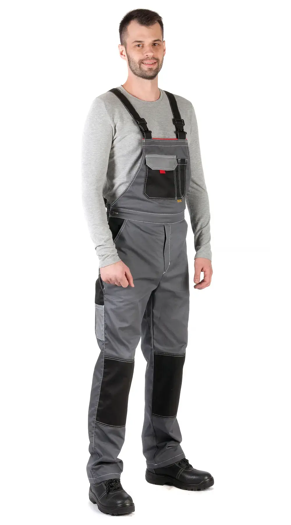 Костюм рабочий мужской летний RONTA KS212 серый, черный, красный Костюм рабочий мужской летний RONTA KS212 серый, черный, красный