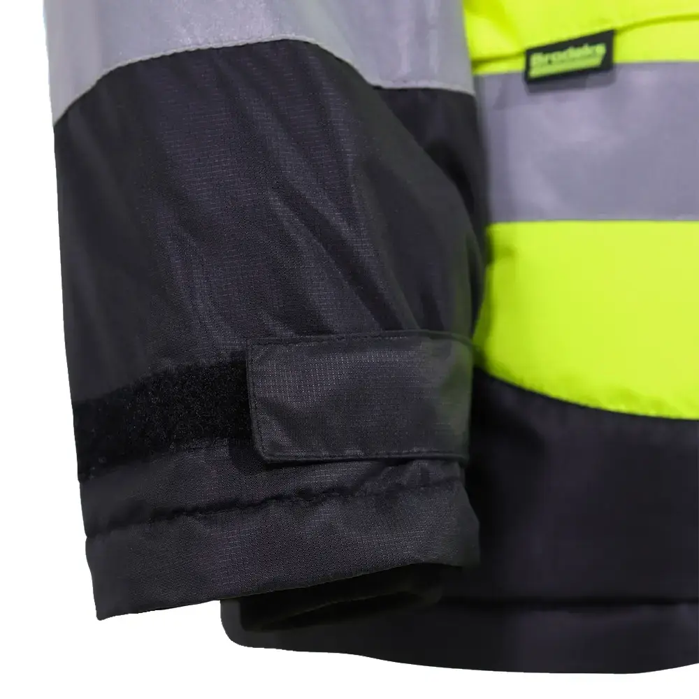 Зимняя сигнальная куртка-парка BRODEKS KW217, желтый/черный 