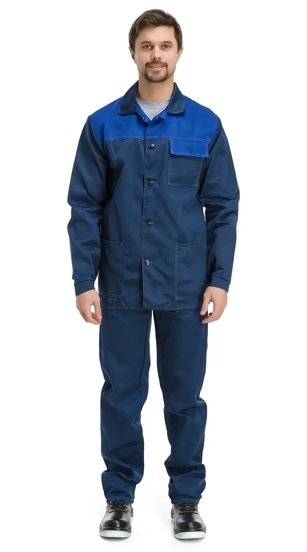 Костюм рабочий мужской летний RONTA KS316 темно-синий, васильковый