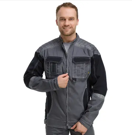 Костюм рабочий мужской летний RONTA KS908 с брюками темно-серый, черный