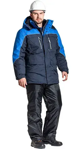 Куртка рабочая мужская зимняя утепленная RONTA KR1004 темно-синяя, васильковая Куртка рабочая мужская зимняя утепленная RONTA KR1004 темно-синяя, васильковая