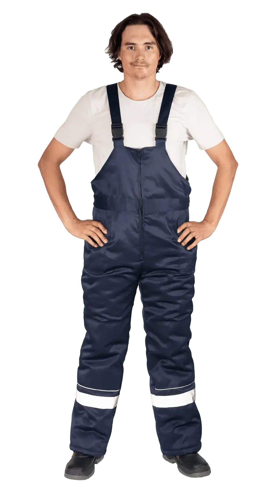 Полукомбинезон рабочий мужской утепленный зимний RONTA PL551 темно-синий