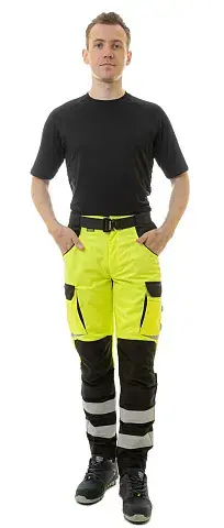 Сигнальные брюки BRODEKS KS309, желтый/черный Сигнальные брюки BRODEKS KS309, желтый/черный