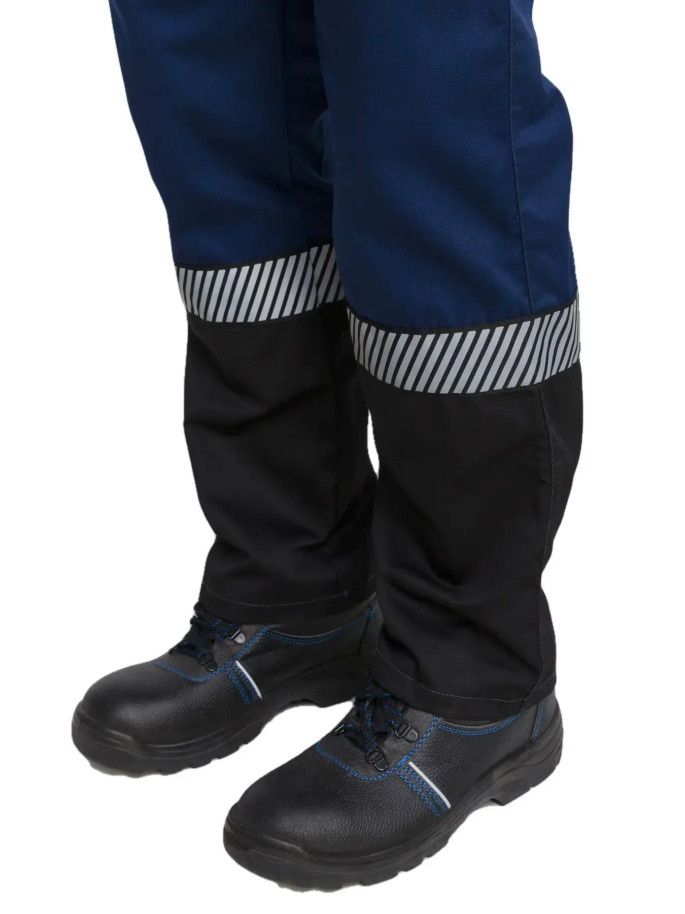 Костюм рабочий мужской летний RONTA KS262 с полукомбинезоном темно-синий, серый, черный