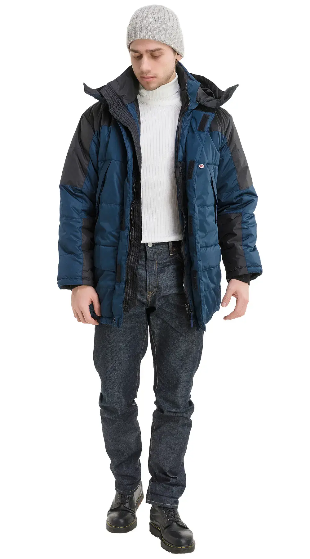 Куртка рабочая мужская зимняя утепленная Эталон "Сити" синяя, черная