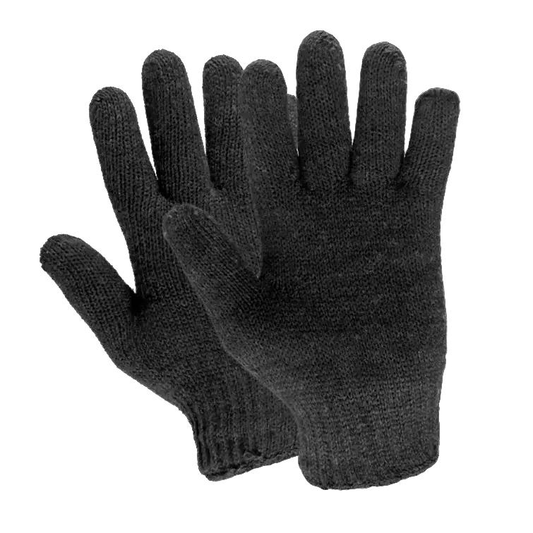 Перчатки рабочие хб черные двойные без ПВХ
