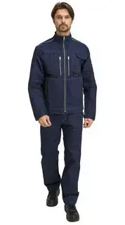 Костюм рабочий мужской летний RONTA KS201 с брюками синий Костюм рабочий мужской летний RONTA KS201 с брюками синий