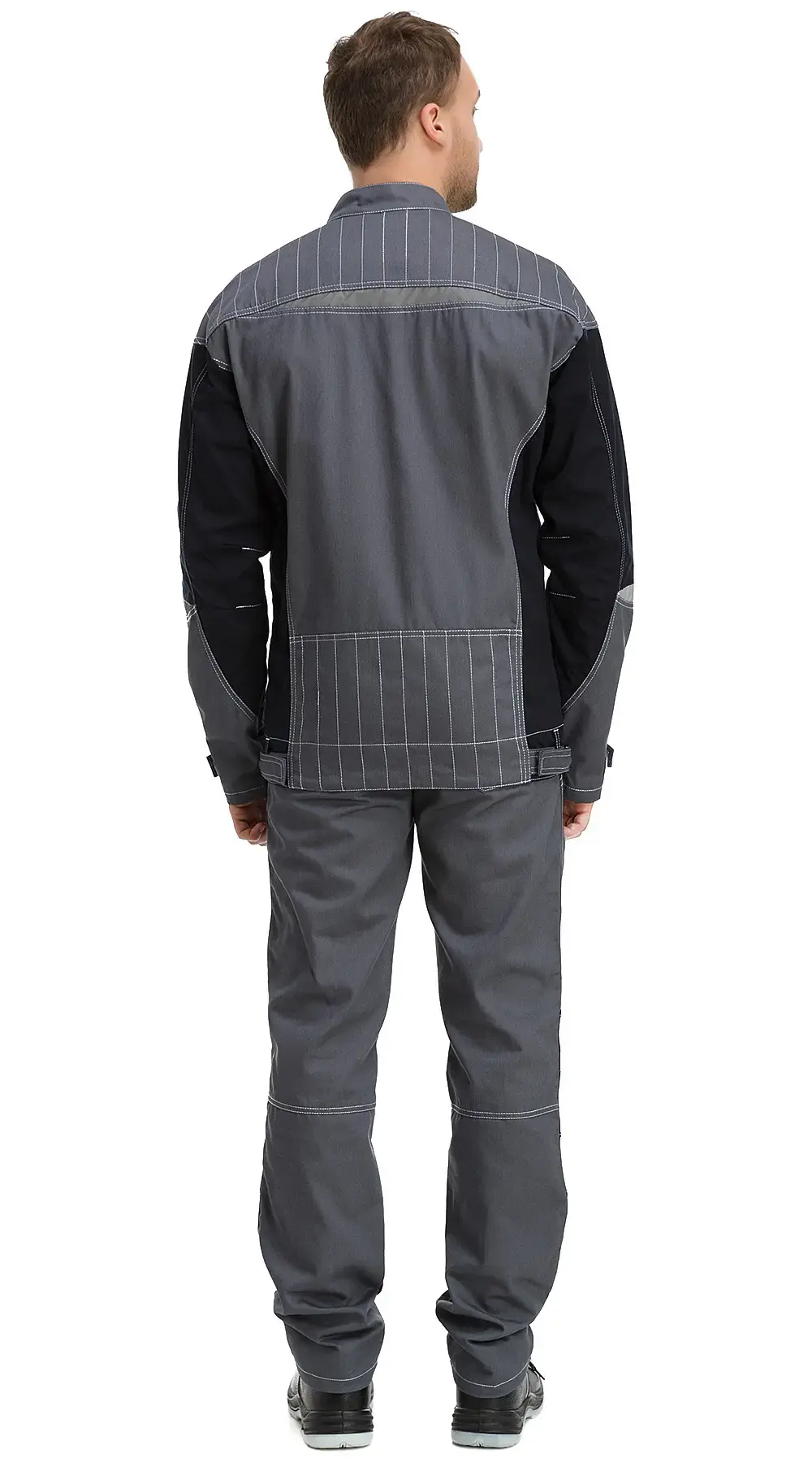 Костюм рабочий мужской летний RONTA KS908 с брюками темно-серый, черный